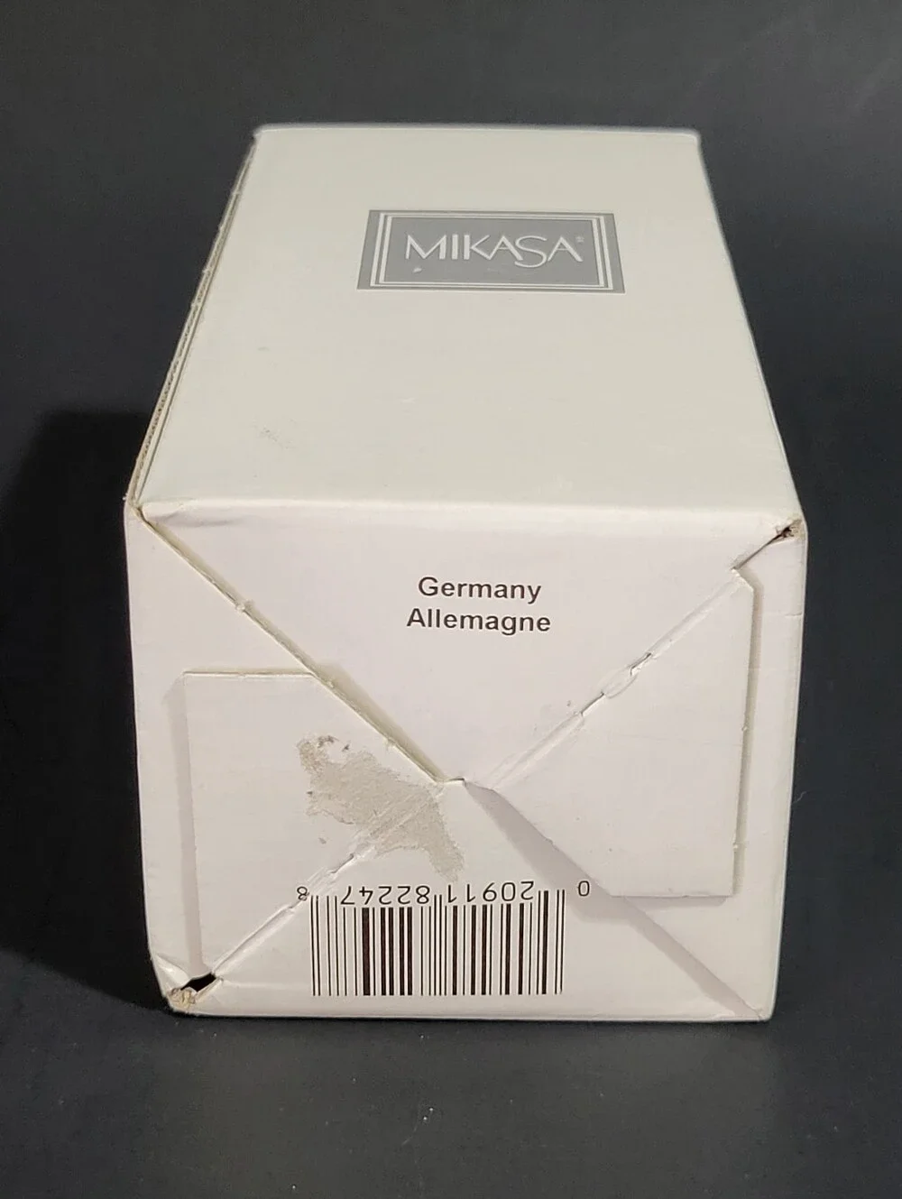 Mikasa Art Deco Bud Vase Full Lead Clear Crystal Germany 6.25